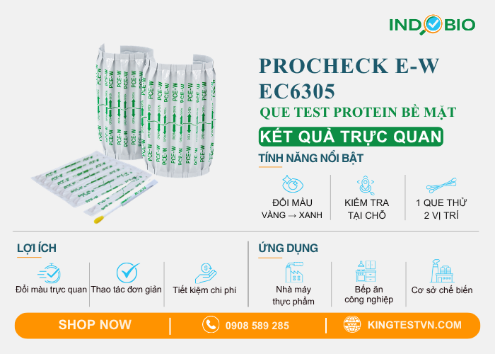 Que test protein trên bề mặt Procheck E-W
